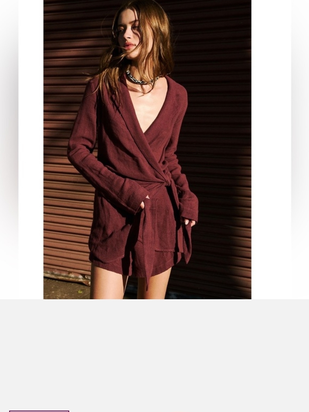 Free People Beach Lizzie Blazer Romper – Terracotta – Size Small